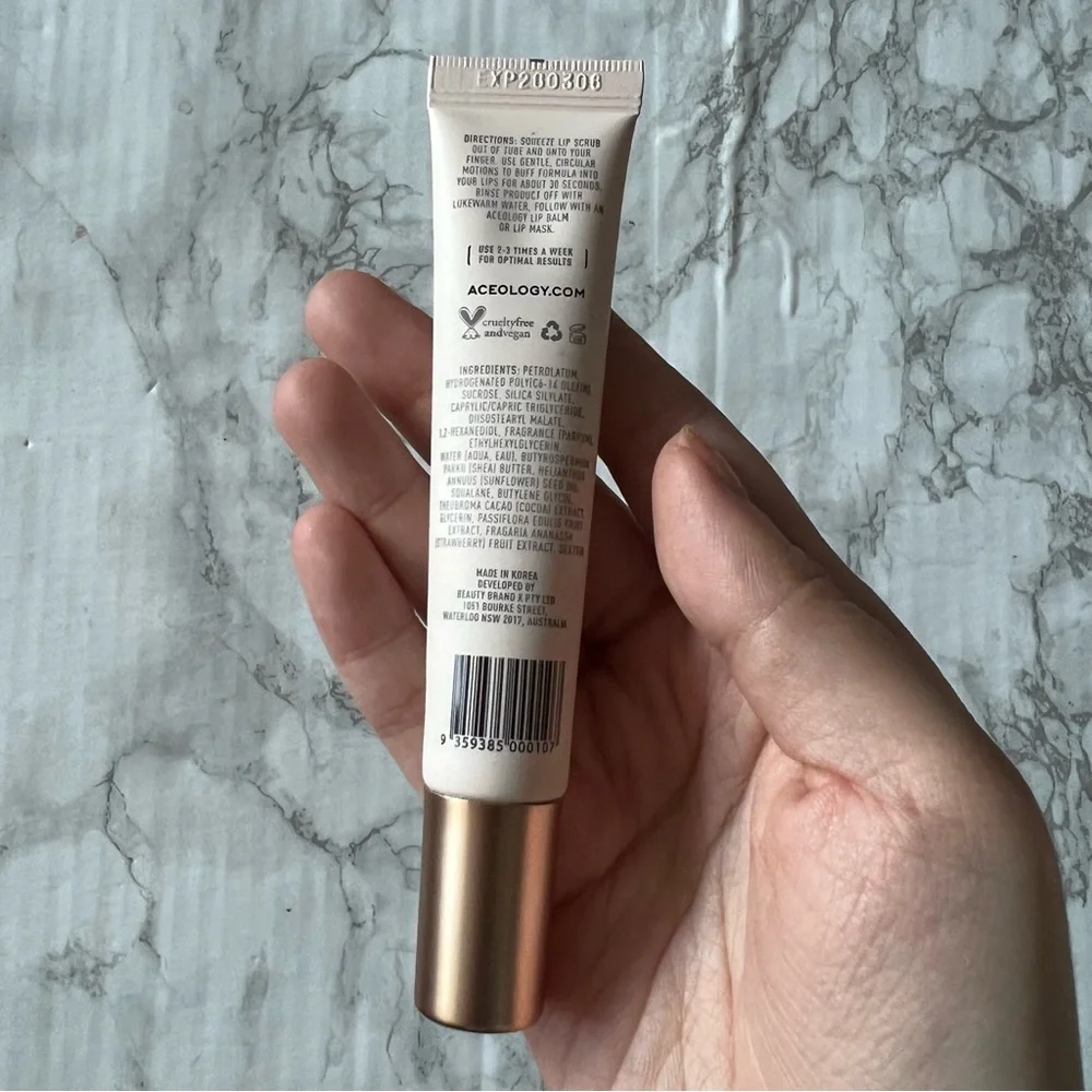 Aceology passionfruit refining lip scrub new and sealed June sale